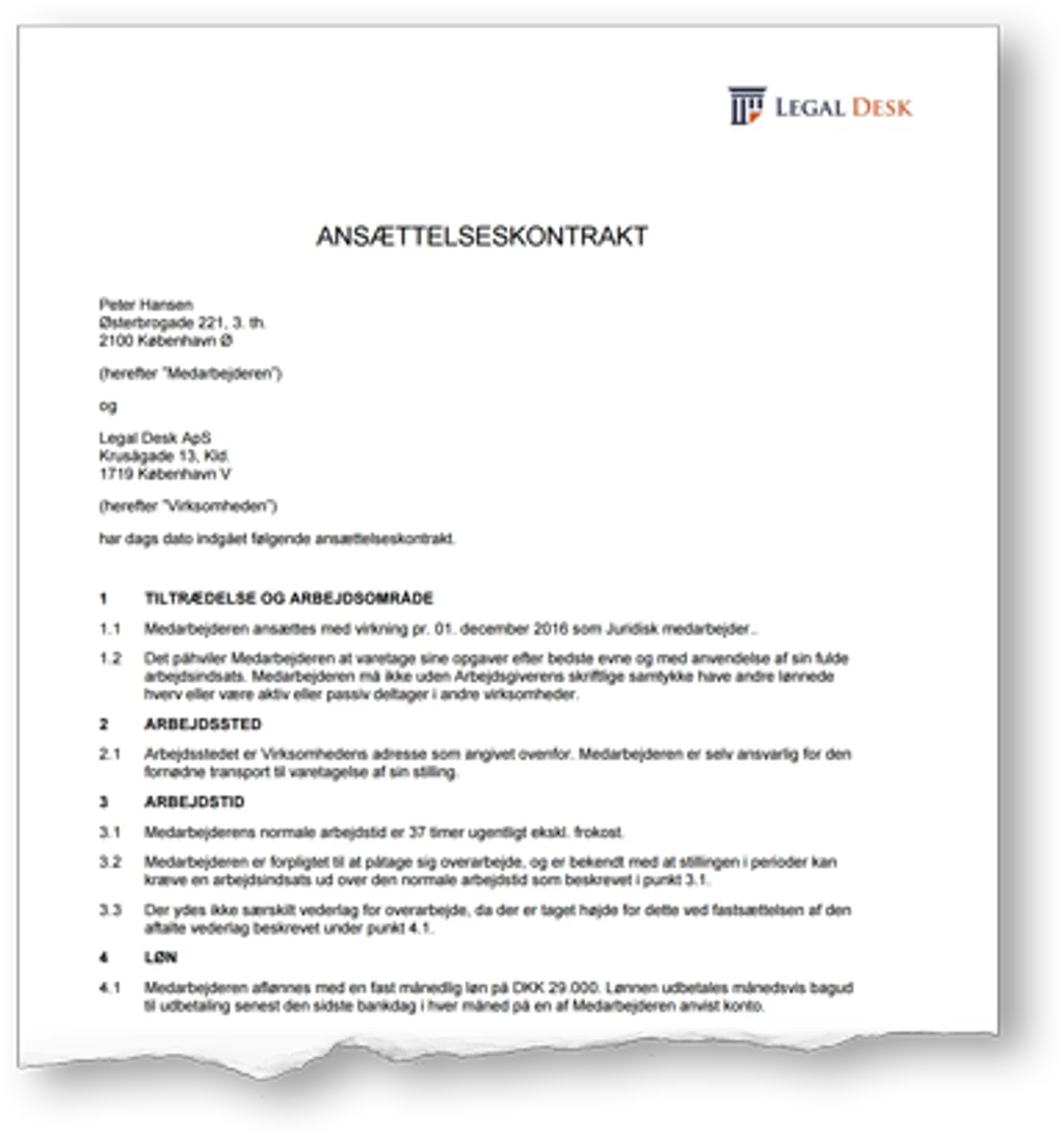 “Ansættelseskontrakt