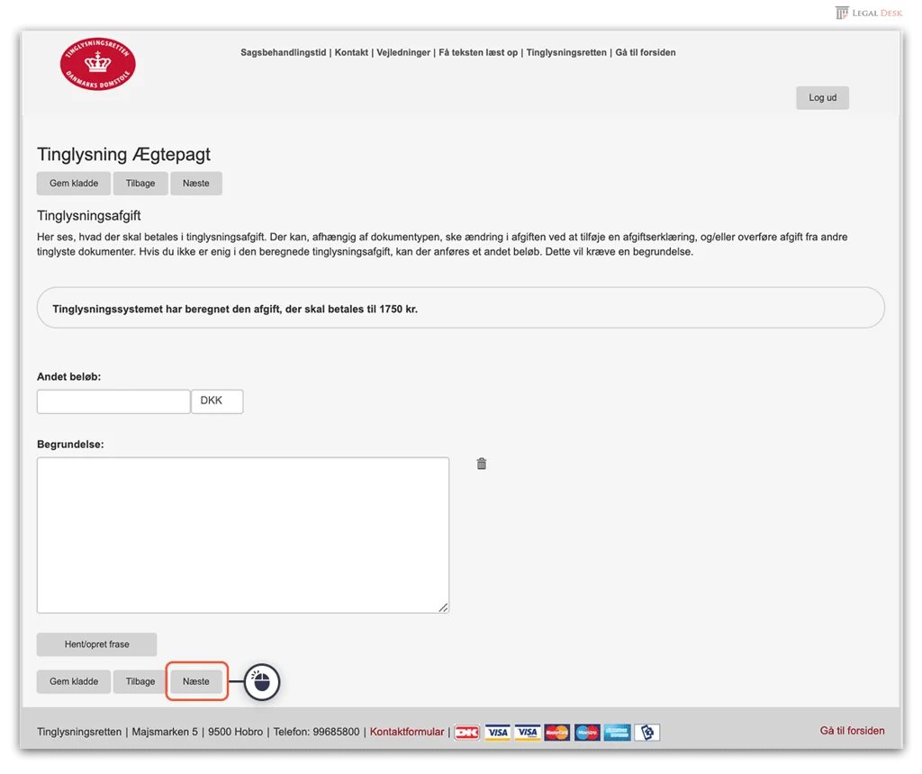 Indtast info